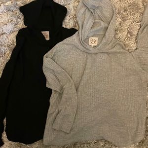 2 Chaser Waffle Knit Hoodies